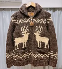 ・.CANADIAN SWEATER トナカイ柄ニットーカーディガン・のサムネイル