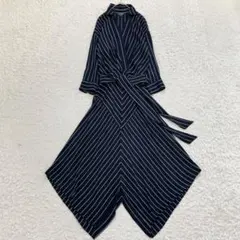 極美品✨ローレンラルフローレン ワンピース マキシ丈 ベルト 銀ボタン とろみ