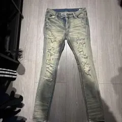 mnml ミニマル X201ラインストーンスキニーデニム 32インチ