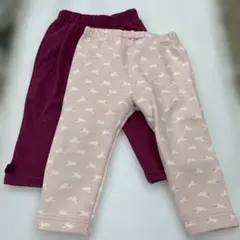 ２枚セット　まとめ売り　ベビーレギンス　ズボン　80cm ユニクロ　アカ本