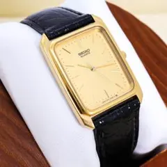 稼働 SEIKO 腕時計 ゴールド スクエア SGP レザー 3458