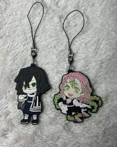 鬼滅の刃　伊黒小芭内&甘露寺蜜璃　きゅんキャラ　ラバーキーホルダー