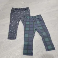 BREEZE 90cm ダイスキパンツ 9部丈 2枚セット まとめ売り 男の子