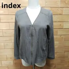 SALE ☺️美品 インデックス アウター 羽織 グレー ジップアップ 長袖のサムネイル