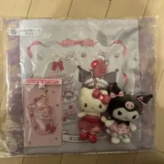 マイメロディ クロミ くじ ぬいぐるみチャーム フリルトート ビーズチャーム