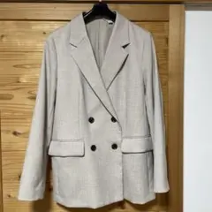GU ダブルブレストジャケットZ ベージュ Ｌサイズ