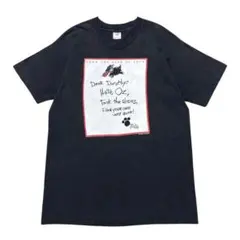古着 90s オズの魔法使い トト 手紙 Tシャツ 黒 激レア 入手困難
