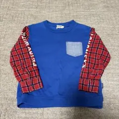 男の子　トップス　トレーナー KPBOY 長袖Tシャツ　ドッキング