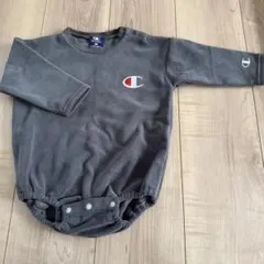 れ*ん様 Champion グレー 長袖 ロンパース80