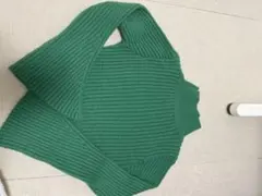 SHEIN 緑色リブ編みセーター Mサイズ