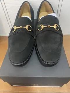 新品WH+N (ダブルエイチ)西口ビットローファーブラックスエード サイズ9