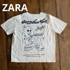 ZARA Jazz New York Tシャツ 半袖　白　音楽　ユーモア