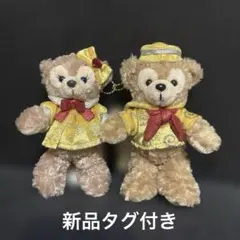 新品タグ付き】ダッフィー シェリーメイ ぬいぐるみバッジ 2体セット