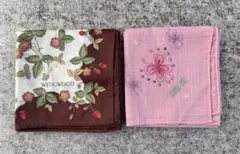 ANNA SUI & WEDGWOOD ハンカチ 2点セット