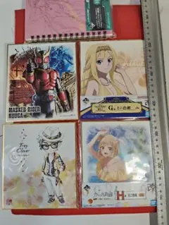 ミニ色紙 4枚セット まとめ売り　メモ冊子　5点セット