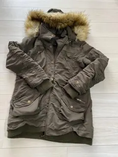 ファー付きオリーブミリタリージャケット サイズ1