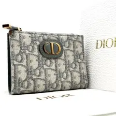 未使用級 ディオール 30モンテーニュ ダリアウォレット オブリーク ジャカード