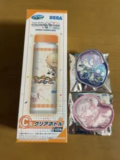 プロセカ　サンリオ　セガラッキーくじ　クリアボトル　ふわふわバッジ　ワンダショ