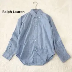 ラルフローレン ボタンダウンシャツ チェック 130cm ナイガイ ブルー