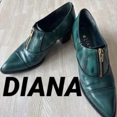最終お値下げ❗️DIANA ☆グリーン☆ジッパーブーティ☆size23.5cm