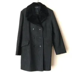 フレンチコネクション　レディース　フェイクファー付き ロングコート　Sサイズ