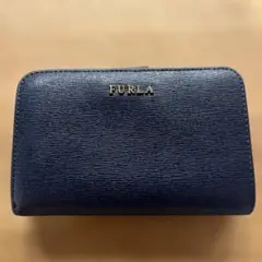 FURLA フルラ　二つ折り財布 ネイビー レザー
