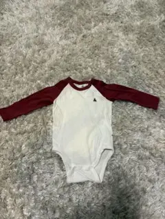 GAP 長袖ロンパース 12-18ヶ月 白/赤