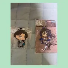 進撃の巨人展FINAL　ラバーストラップ　ミカサ　リヴァイ　浴衣　ラバー