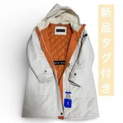 トミーヒルフィガー レディース フード コート アイボリー　Lサイズ