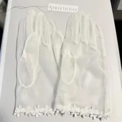 ショートグローブ 結婚式 小花