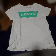 Levi's ホワイト Tシャツ サイズM 【希少】緑のプリントロゴ リーバイス