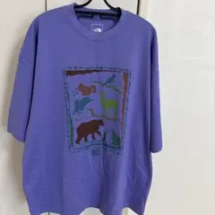 THE NORTH FACE 動物プリント Tシャツ 紫