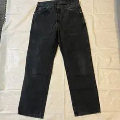 Dickiesダックペインターパンツ 黒フェード ワイド リアルワーク W34 Dickies（ディッキーズ） ダック地 ペインターパンツ ワークパンツ