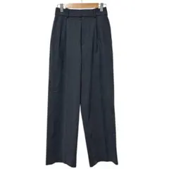 ユニクロ UNIQLO　タックワイドパンツ 小さいサイズ　グレー　XS