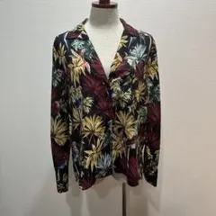 ZARA BASIC 花柄 長袖シャツ Mサイズ