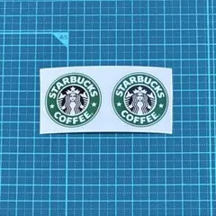 Starbucks スターバックス　旧ロゴ　ステッカー　シール　プラ素材　２枚のサムネイル