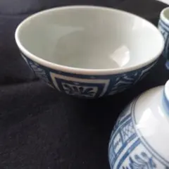 有田焼ご飯茶碗1、湯飲み2