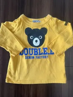 DOUBLE.B イエロー クマTシャツ 80