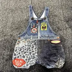 ヒステリックミニ デニムオーバーオール ロンパース