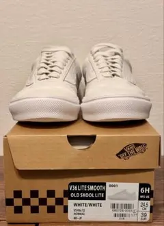 VANS OLD SKOOL LITE ホワイト 24.5cmのサムネイル