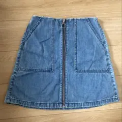 ZARA デニムミニスカート フロントジップ　38のサムネイル