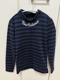 New Balance ストライプハイネックゴルフシャツ タグ付き