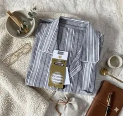【綿100%】しまむら CLOSSHI パジャマ 上下セット Mストライプ