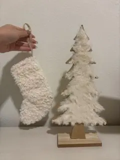 クリスマスツリー ＆ ソックス オーナメント 2点セット