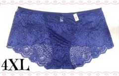 ☆新品☆大きいサイズ☆透け感シア-☆sexy☆スケスケレ-ス☆ブル-☆4XL☆