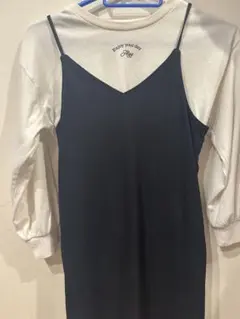 GU リブ編み キャミソールワンピース 150