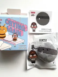 POP MART CRYBABY Crying Again ぬいぐるみバッジ