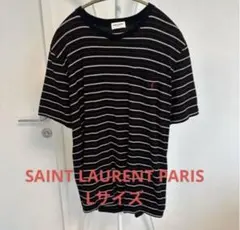 YSL サンローラン マルチボーダー Tシャツ L ロゴ刺繍のサムネイル