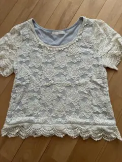 レース 半袖トップス