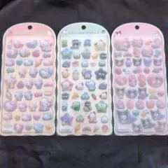 サンリオ　コットンパフィーシール　3枚セット